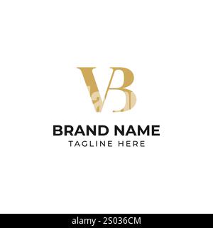 letters Initials Monogram logo vb,bv,b and v Stock Vector