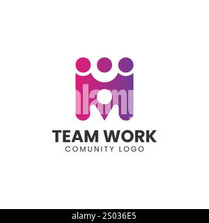 Business People Together. Logo Illustration Vector Stock Vector