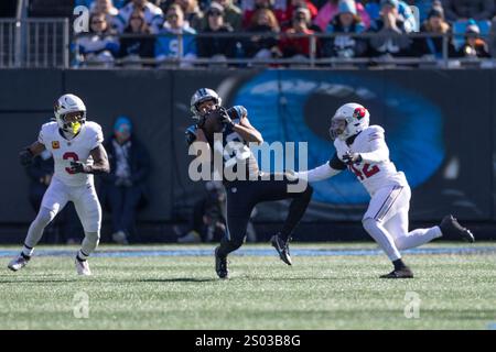 Carolina Panthers wide receiver Jalen Coker (18) lines up during the ...