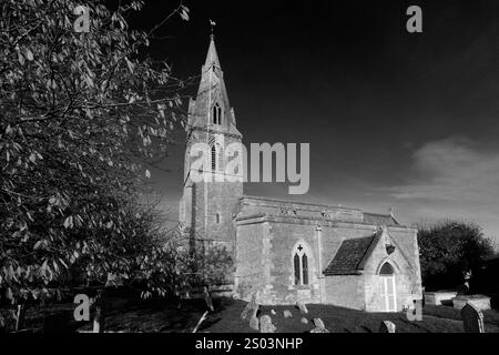 All Saints Church and Pilton Manor, Pilton village, Northamptonshire, England, UK Stock Photo