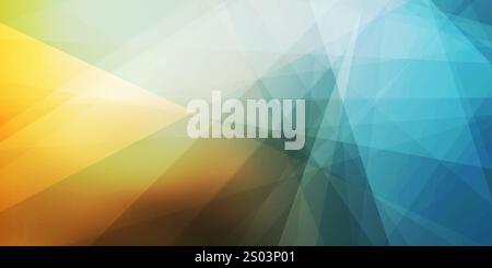 Colorful 3D Modern Style Triangle Shaped Translucent Overlaying Planes, Geometric Shapes Pattern, Broken Glass Effect - Abstract Futuristic Vector Bac Stock Vector