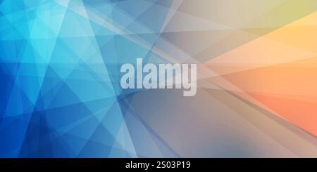 Colorful 3D Modern Style Triangle Shaped Translucent Overlaying Planes, Geometric Shapes Pattern, Broken Glass Effect, Abstract Futuristic Vector Back Stock Vector