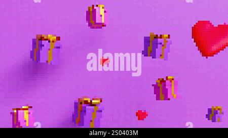 Holidays pixel art. Computer generated Stock Photo