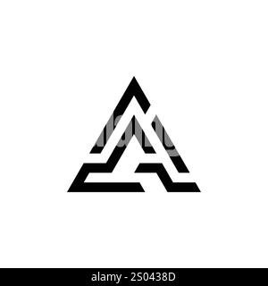 Creative letter A logo. triangle logo design concept template Stock Vector