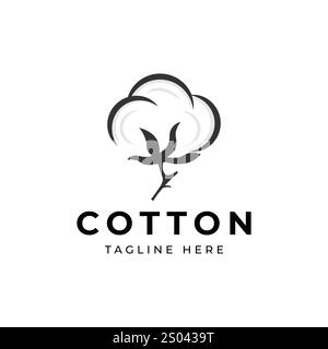 cotton flower vector icon logo illustration Stock Vector