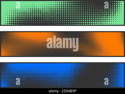 colorful halftone banner backgrounds. Vector illustration Stock Vector