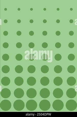 Abstract textured poster. Green rounds ornament. Minimalistic creativity and art. Retro wallpaper or texture. Repeating design element, seamless Stock Vector