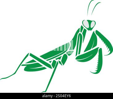 vector grasshopper animal illustration design Stock Vector