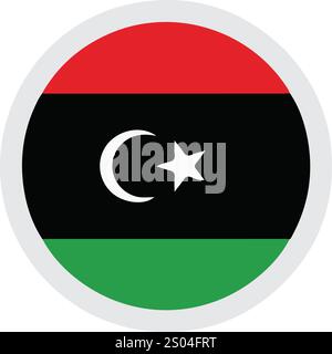 vector colorful libya flag drawing Stock Vector