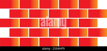 vector colorful brick wall drawing designs Stock Vector