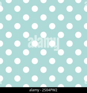 Seamless Blend of white and light Blue. Polka dot pattern background Stock Vector