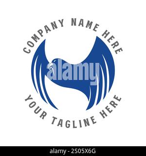 Eagle Falcon Hawk Vow Kite Phoenix Badge Emblem Label Logo Design Vector Stock Vector
