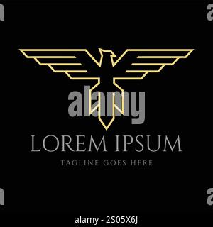 Vector Illustration of Golden Wings Monogram Logo Initial Letter Z ...