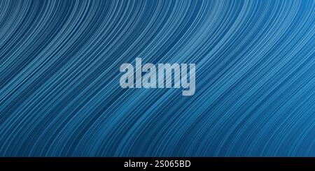 Dark Lit Curving Blue Wavy Modern Style Minimalist Vertical Stripes Pattern - Editable Abstract Wide Scale Background Design, Creative Vector Template Stock Vector