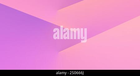 Purple and Pink Abstract Background Design - 3D Geometric Shapes: Stripes and Lines - Color Gradients - Multi Purpose Colorful Bright Modern Style Min Stock Vector