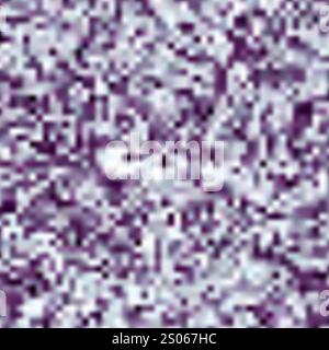 Abstract Colorful Blurred Pixelated Surface Pattern with Random Colored White and Pink and Purple Squares - Wide Scale Geometric Mosaic Texture - Gene Stock Vector