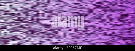 Abstract Colorful Blurred Pixelated Surface Pattern with Random Colored White and Pink and Purple Squares - Wide Scale Geometric Mosaic Texture - Gene Stock Vector