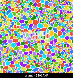 Colorful Abstract Geometric Cracked Tiles Pattern Background of rainbow colors Stock Vector