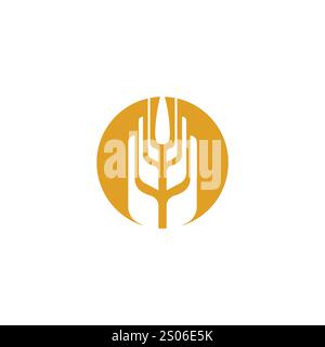 Quality Grain Bakery Food Logo. Wheat Icon Vector Stock Vector