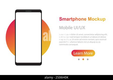 Colored mobile app ui mockup template Vector Stock Vector Image & Art ...