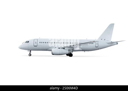 Passenger aircraft isolated on white background Stock Photo
