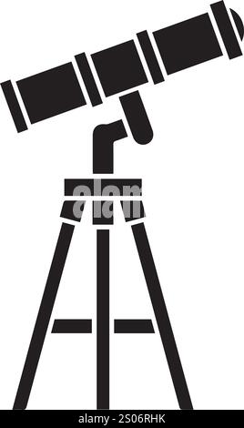 colorful telescope drawings with colorful vector background Stock Vector