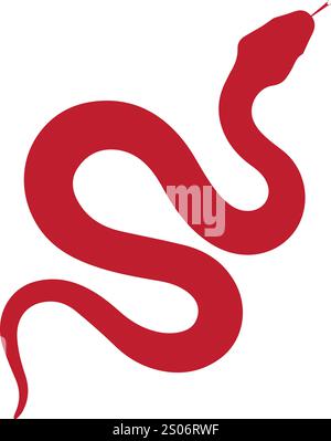 vector colorful snake silhouette drawings Stock Vector