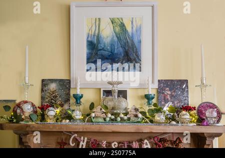 Christmas House Decorations. Stock Photo