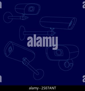 Mechanical engineering drawings. Engineering Vector blue and white ...