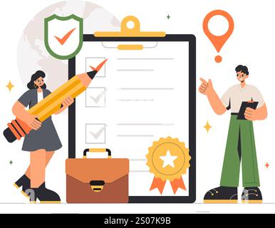 Diplomat Profession Vector Illustration Featuring International Negotiations and Agreement Signing for Worldwide Representation of Countries Stock Vector