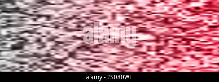 Abstract Colorful Blurred Pixelated Surface Pattern with Random Colored Green and Red and Black Squares - Wide Scale Geometric Mosaic Texture - Genera Stock Vector