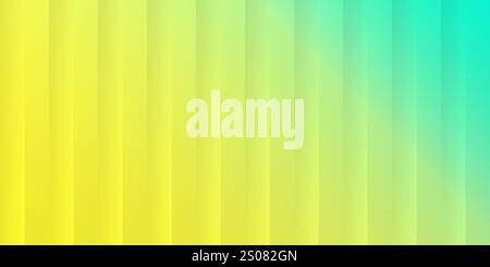 Vertical Stripes, Translucent Glowing Glossy Rectangles Colored in Shades of Yellow and Turquoise - Geometric Mosaic Pattern on Abstract Blurred Gradi Stock Vector