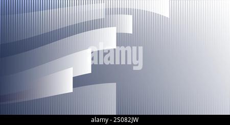 White, Grey and Blue Colored Wallpaper, Background Design for Your Business - Abstract Geometric Gradient Texture - Applicable for Web, Presentations, Stock Vector