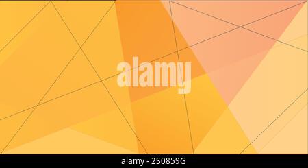 Vibrant Triangles Mosaic: A Dynamic Geometric Composition of Overlapping Color Shades of Amber, Orange and Brown - Abstract Background Template, Multi Stock Vector