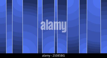 Blue Color Spectrum Stripes: An abstract composition of thick vertical blue gradient stripes in varying shades, creating a cool, serene atmosphere wit Stock Vector