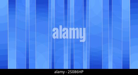 Blue Color Spectrum Stripes: An abstract composition of vertical blue stripes in varying shades, creating a cool, serene atmosphere with a hint of dep Stock Vector