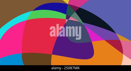 Colorful Abstract Overlapping Geometric Shapes Stock Vector