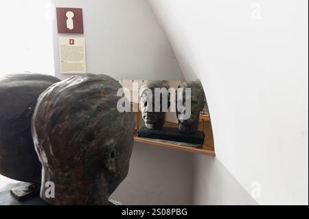 Artstetten, Lower Austria, Austria. July 05, 2023. Archduke Franz Ferdinand Museum, Busts of the sons of Franz Ferdinand Max and Ernst, sculptor Ferdinand Lieberman Stock Photo