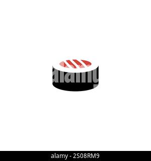 Sushi Icon Vector Illustration. Sushi Food Logo Stock Vector