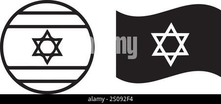 vector israel flag design Stock Vector