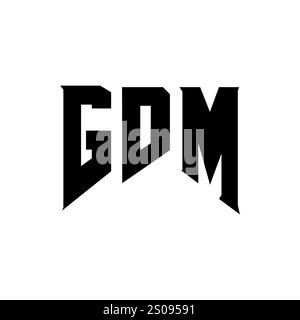 GDM letter logo design for technology company. GDM logo design black ...