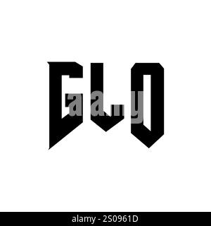 GLO letter logo design for technology company. GLO logo design black and white color combination. GLO logo, GLO vector, GLO design, GLO icon, GLO alph Stock Vector