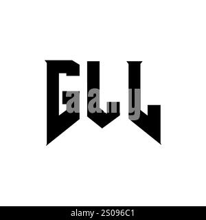 GLL letter logo design for technology company. GLL logo design black ...