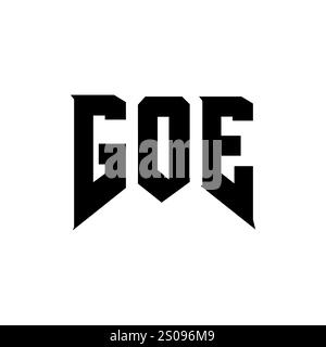 GOE letter logo design for technology company. GOE logo design black ...