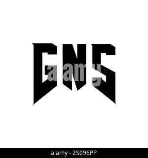 GNS letter logo design for technology company. GNS logo design black ...