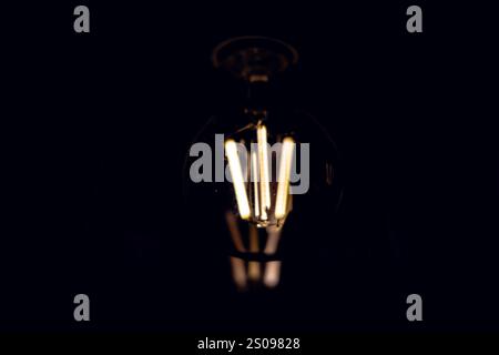Eddison bulb lighting and refelction Stock Photo
