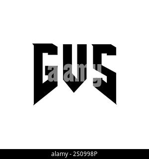 GVS letter logo design for technology company. GVS logo design black and white color combination. GVS logo, GVS vector, GVS design, GVS icon, GVS alph Stock Vector