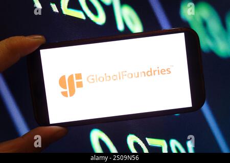 Poland. 25th Dec, 2024. In this photo illustration, the GlobalFoundries company logo is seen displayed on a smartphone screen. Credit: SOPA Images Limited/Alamy Live News Stock Photo