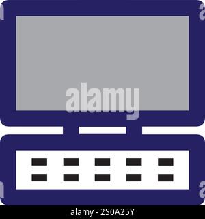 vector computer, tablet, computer accessories technological product drawings Stock Vector