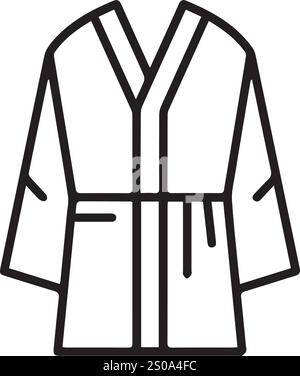 vector towel bathrobe drawing Stock Vector
